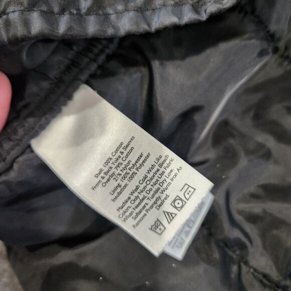 Eddie Bauer Mens L Large Cotton Plaid Flannel Snap Insulated Shacket Jacket - Picture 14 of 16